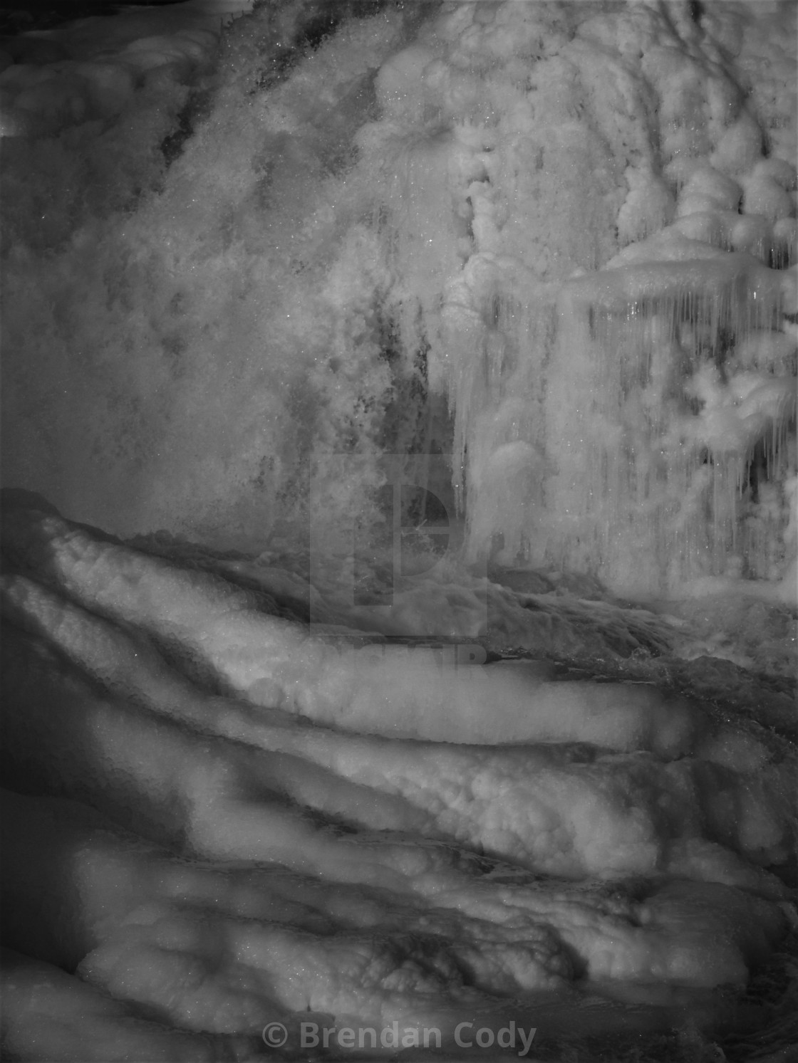 "The Frozen Waterfall" stock image