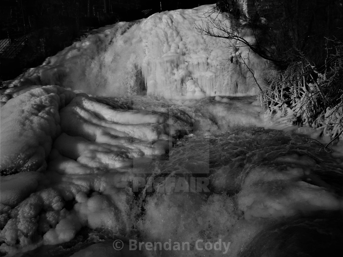 "The Frozen Waterfall" stock image