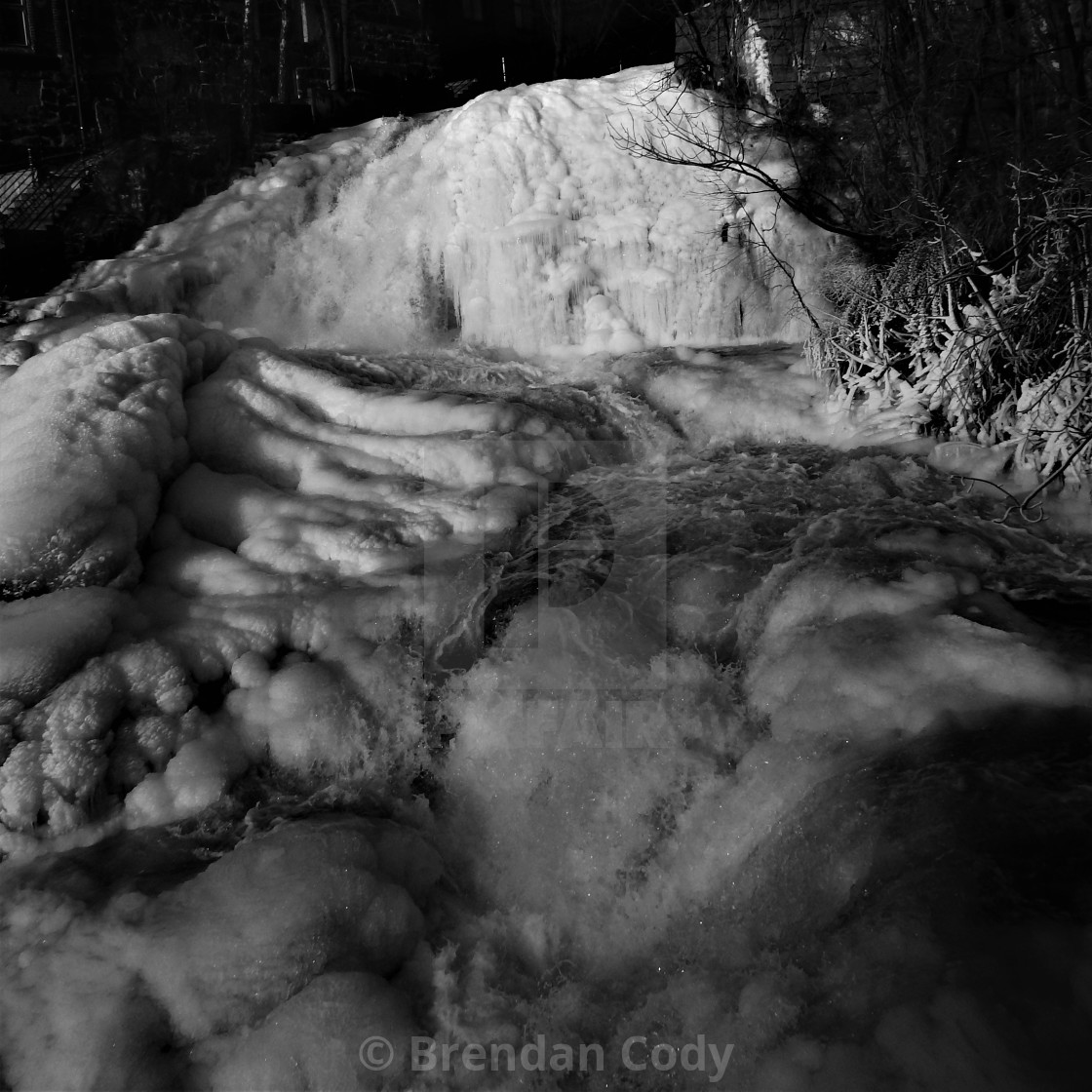 "The Frozen Waterfall" stock image