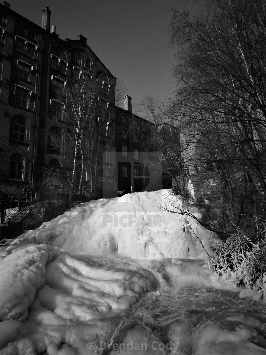 "The Frozen Waterfall" stock image