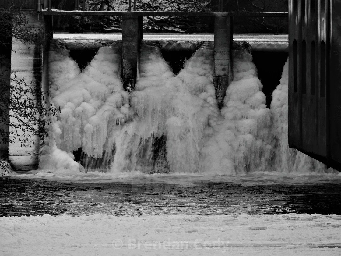 "The Frozen Dam" stock image