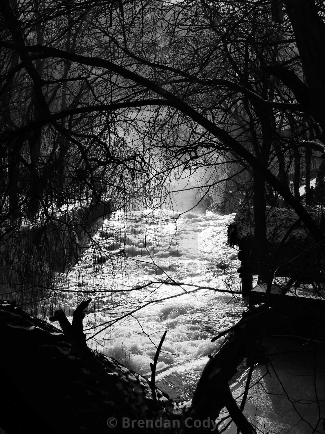 "The Frozen Waterfall" stock image