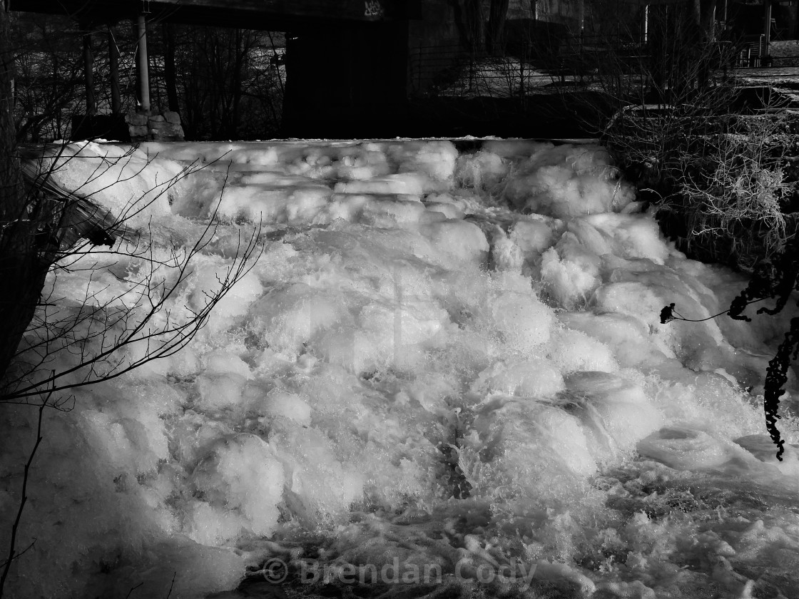 "The Frozen Waterfall" stock image