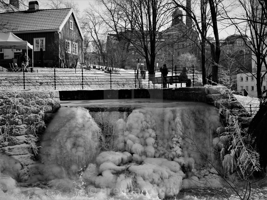 "Honse Lovisas Hus and Ovre Foss" stock image