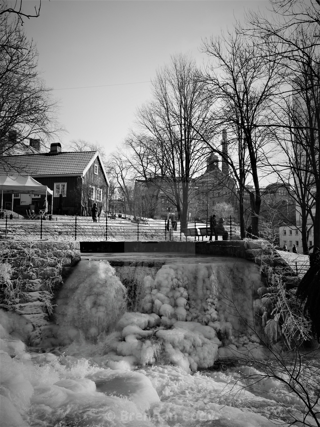 "Honse Lovisas Hus and Ovre Foss" stock image