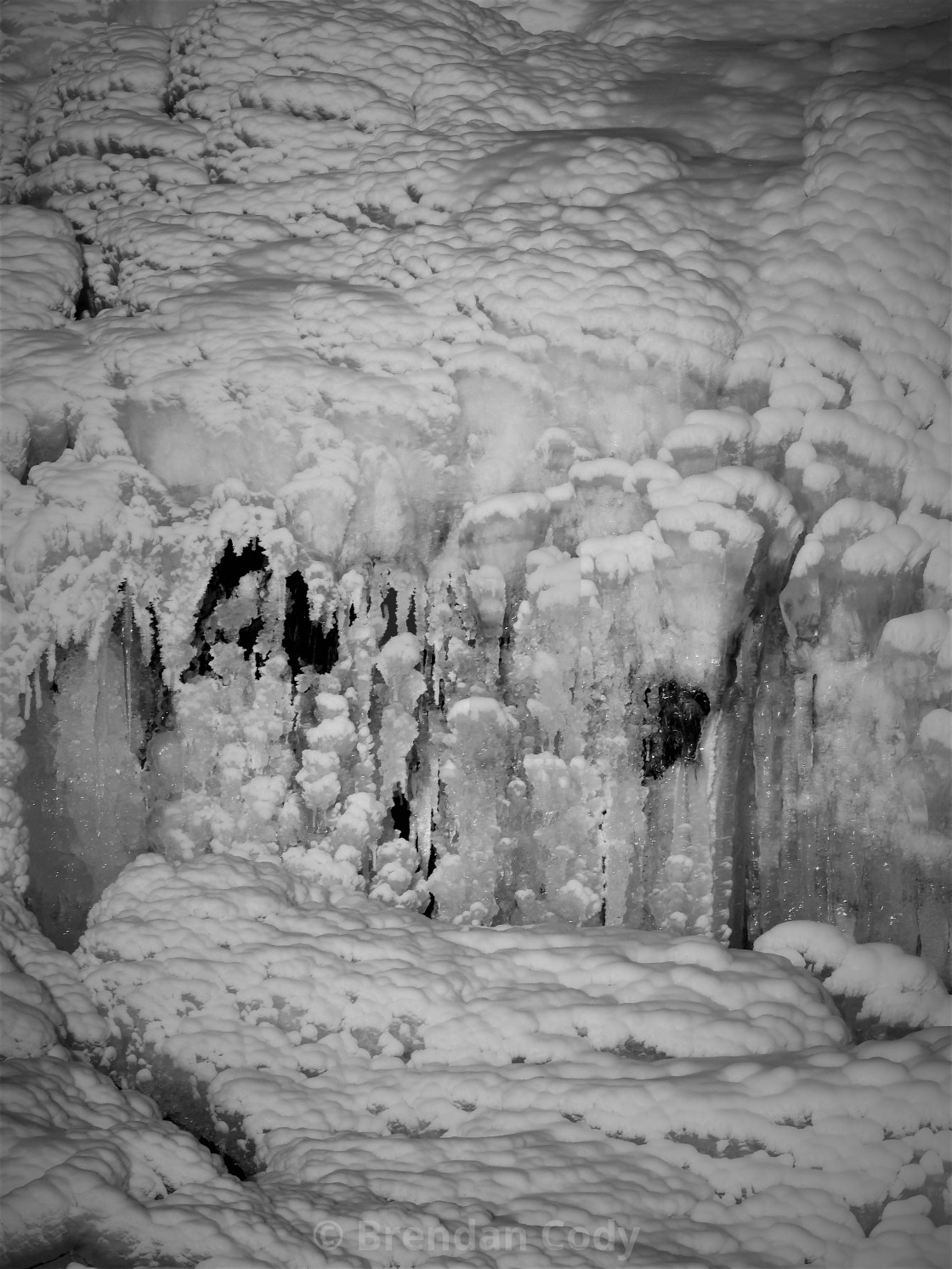 "The Frozen Waterfall" stock image