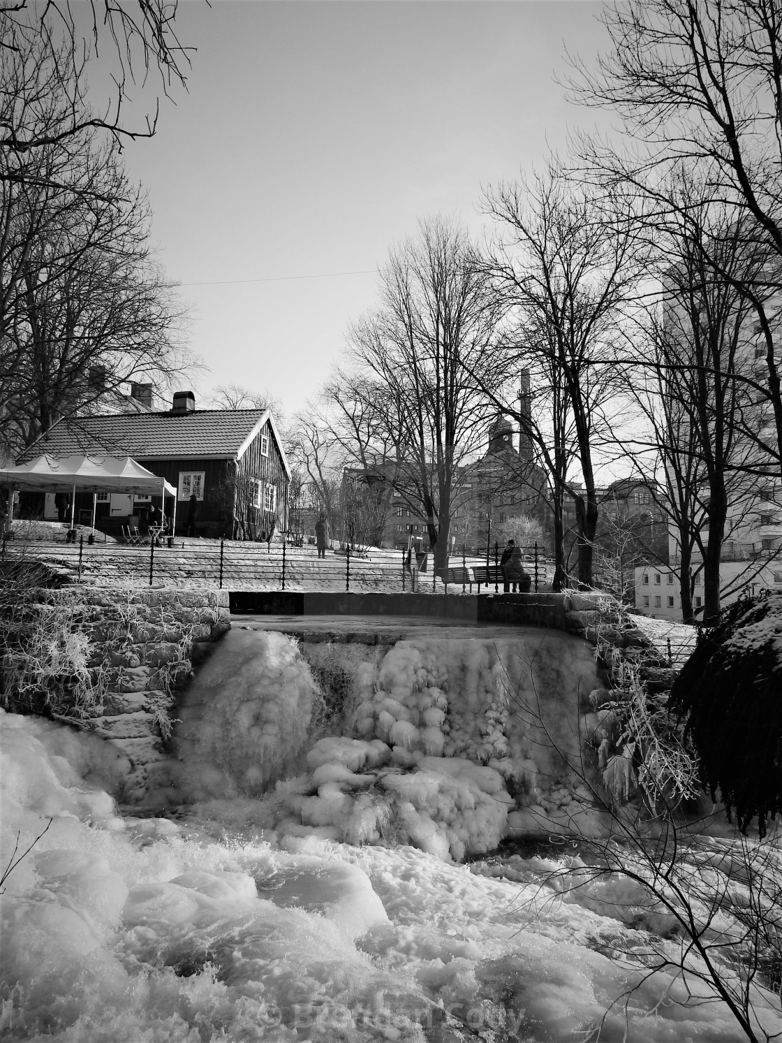 "Honse Lovisas Hus and Ovre Foss" stock image