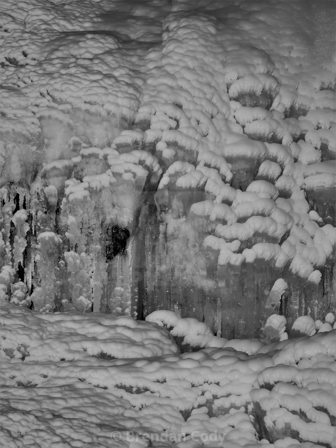 "The Frozen Waterfall" stock image