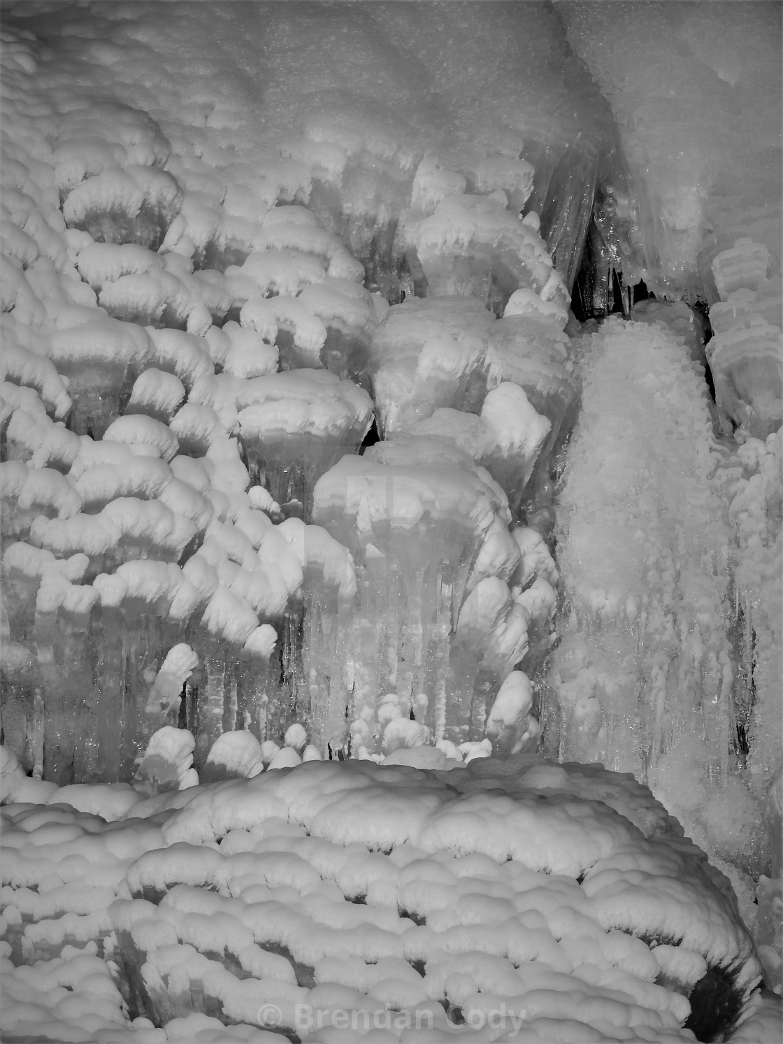 "The Frozen Waterfall" stock image