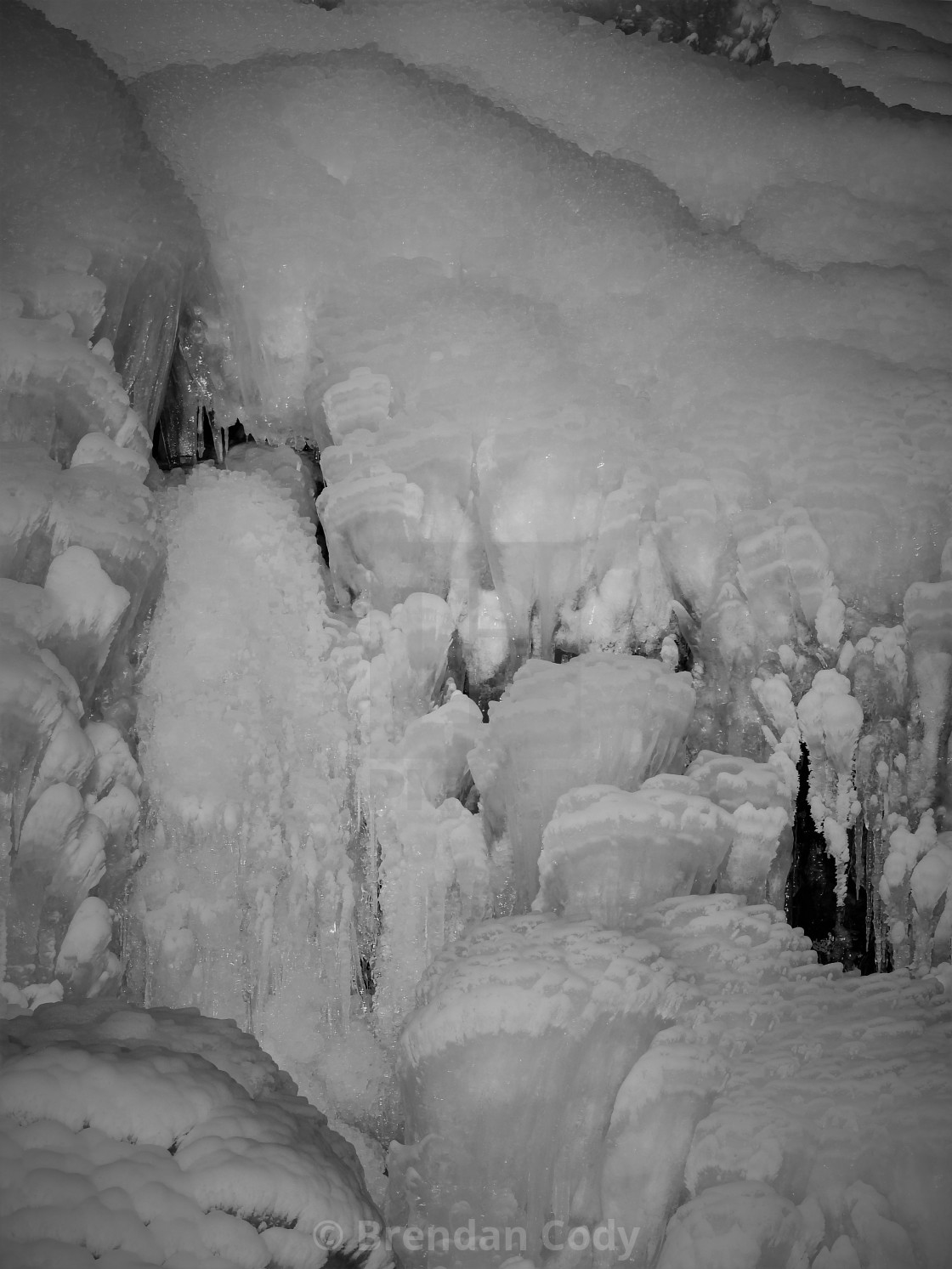 "The Frozen Waterfall" stock image