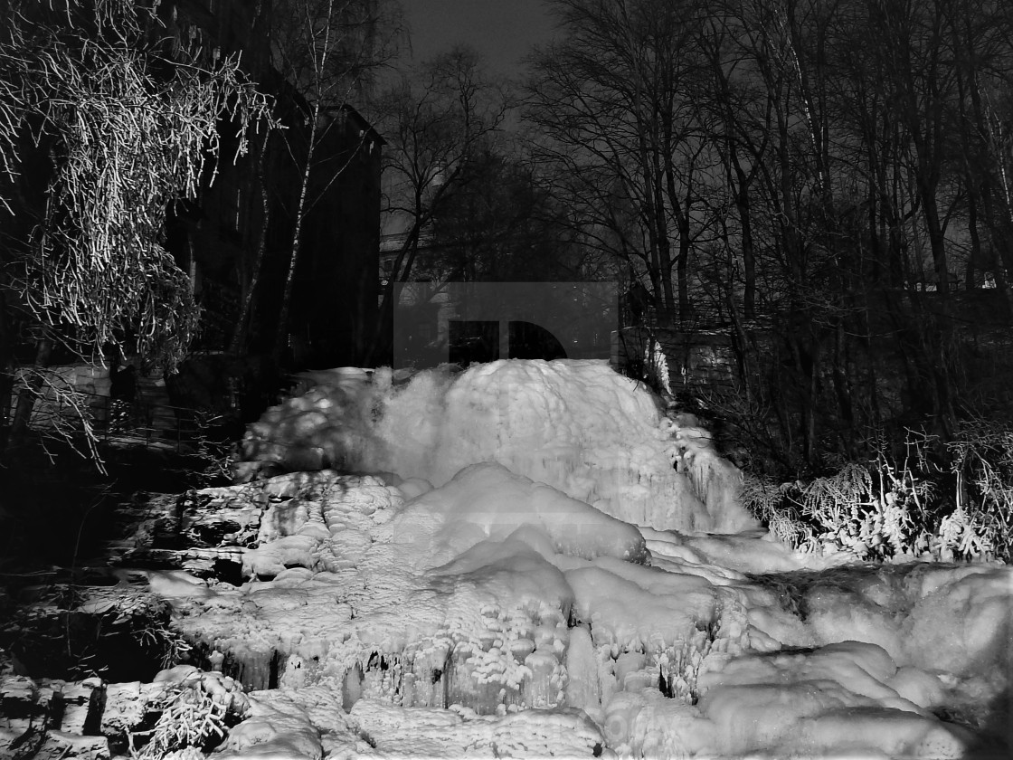 "The Frozen Waterfall" stock image