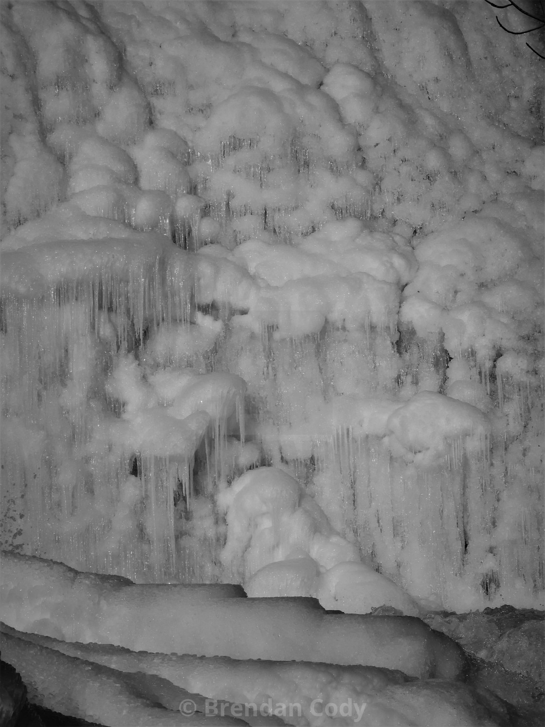 "The Frozen Waterfall" stock image