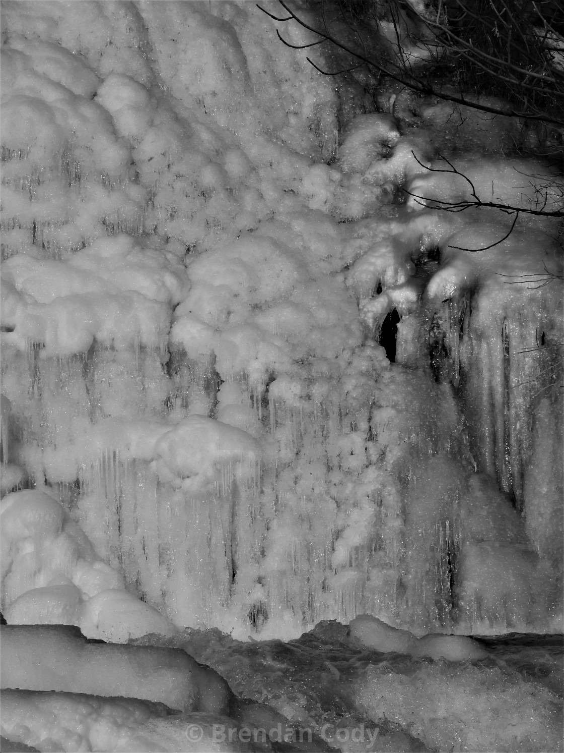 "The Frozen Waterfall" stock image