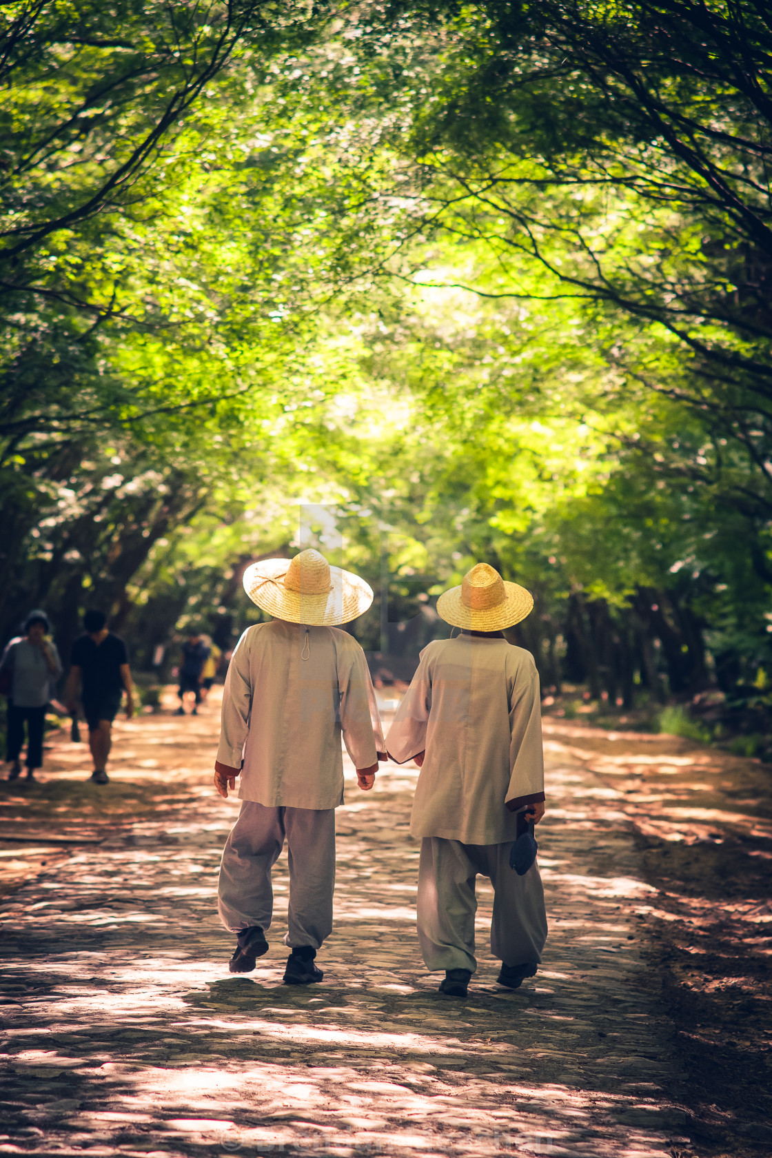 "Two Monks" stock image