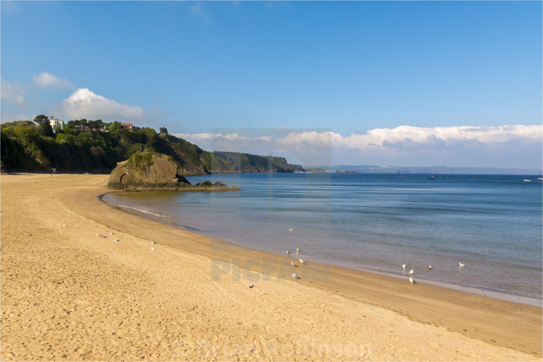 "Tenby Beach" stock image