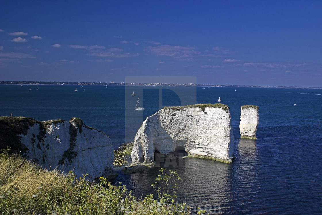 "Old Harry Rocks" stock image