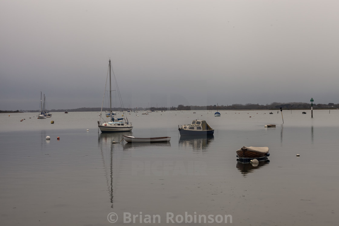 "Harbour at Dawn" stock image