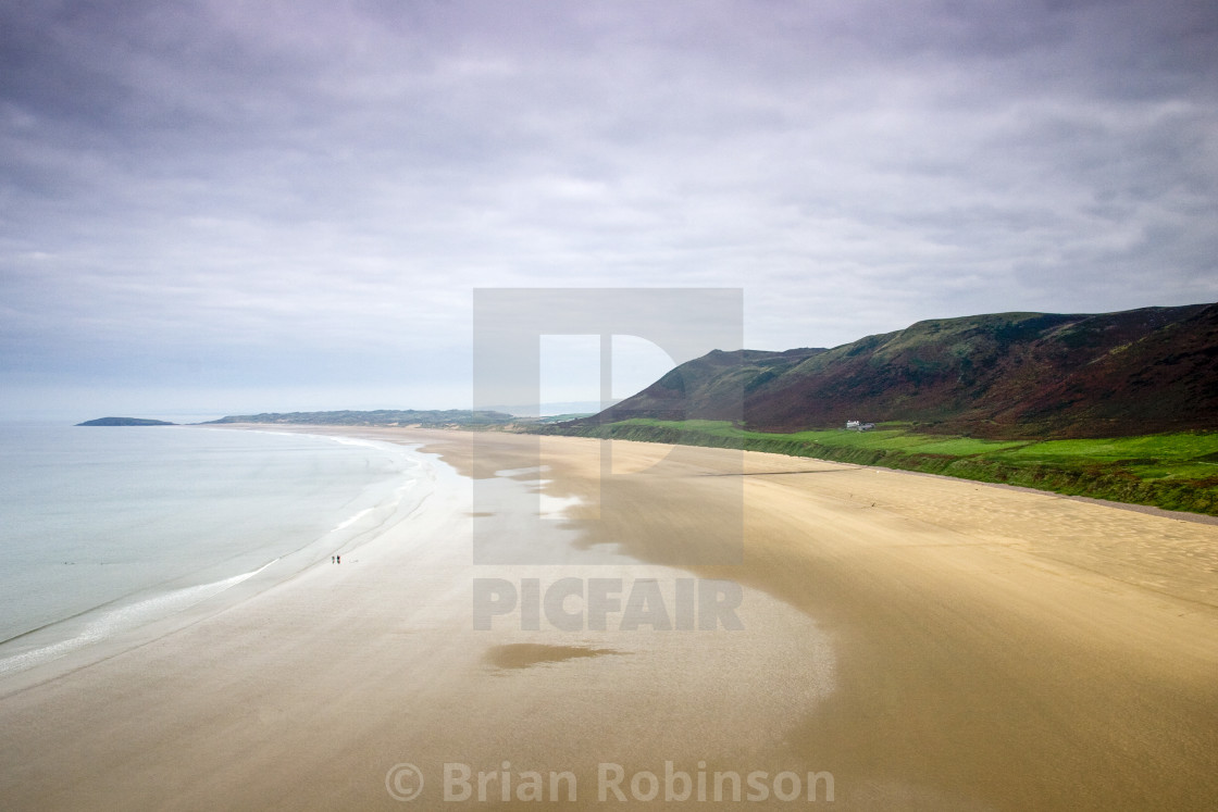 "Rhossili Beach" stock image