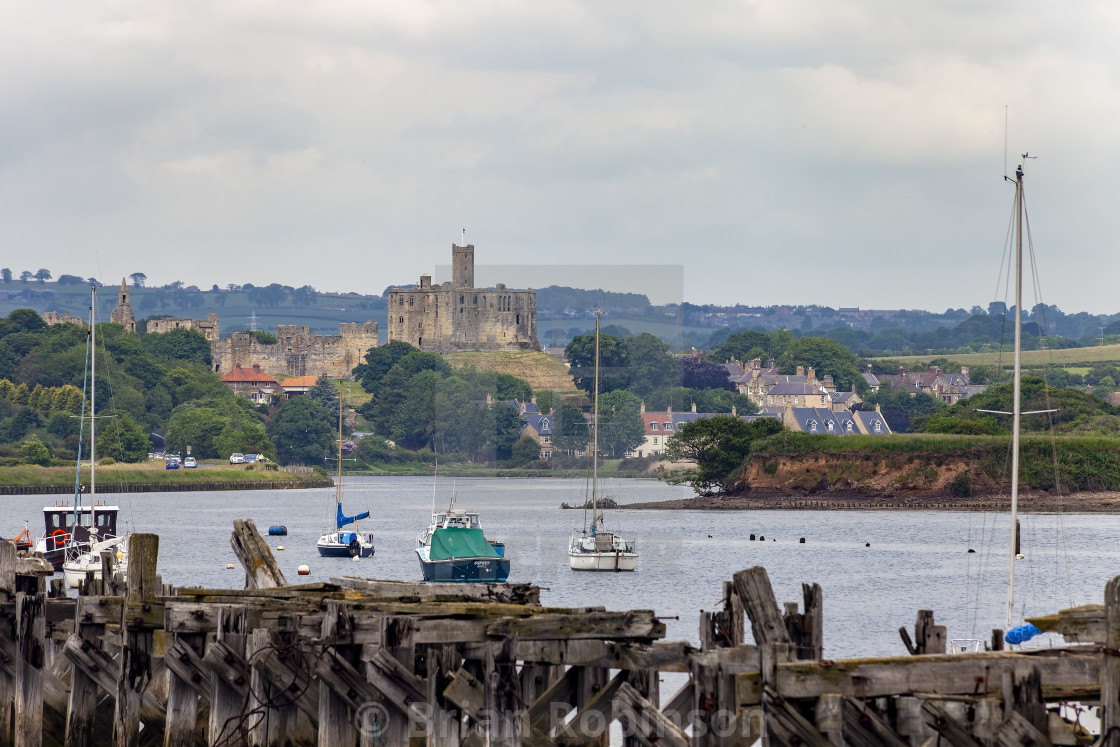 "Warkworth Castle" stock image