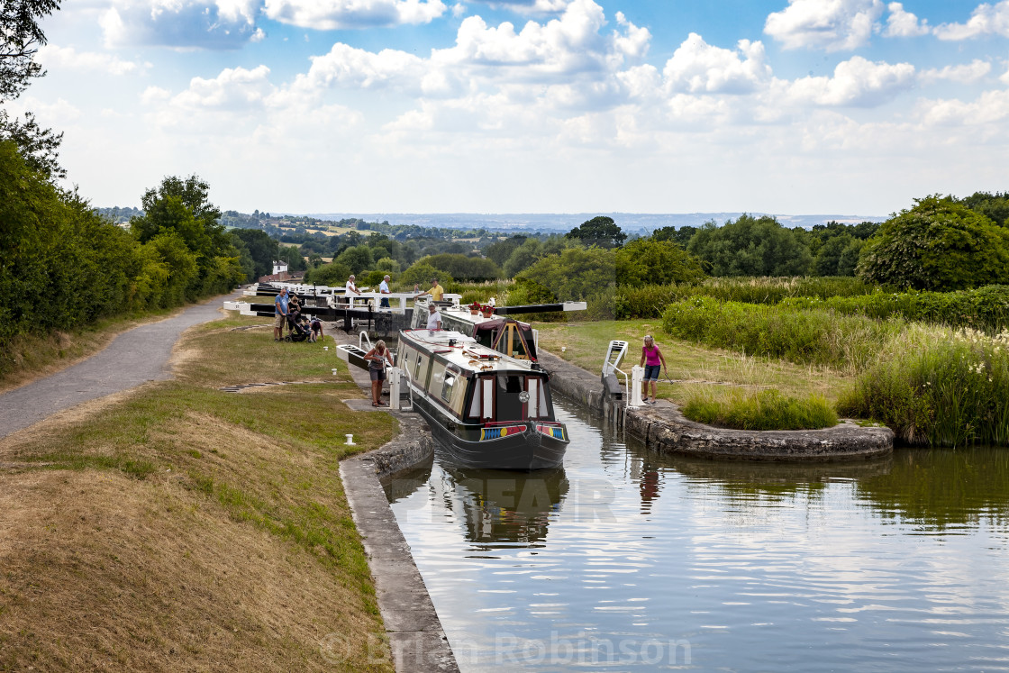 "Caen Hill Locks" stock image