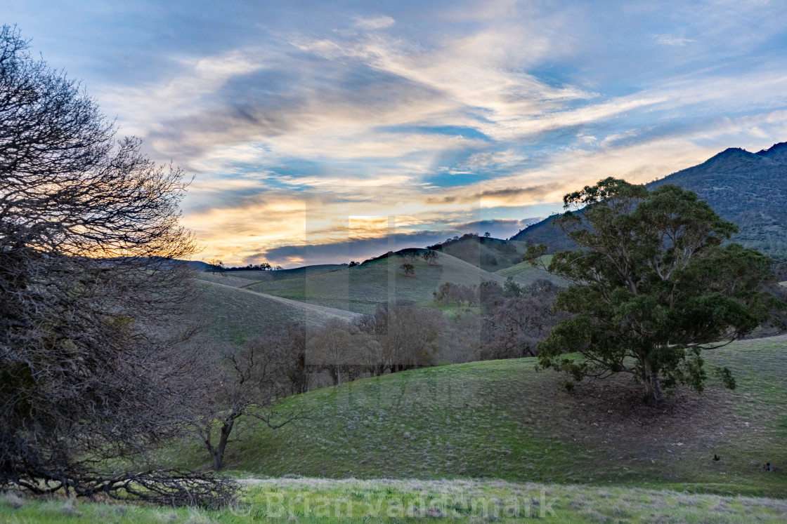 "Regency Gate at Sunrise, Mount Diablo State Park, CA, USA, 2021" stock image