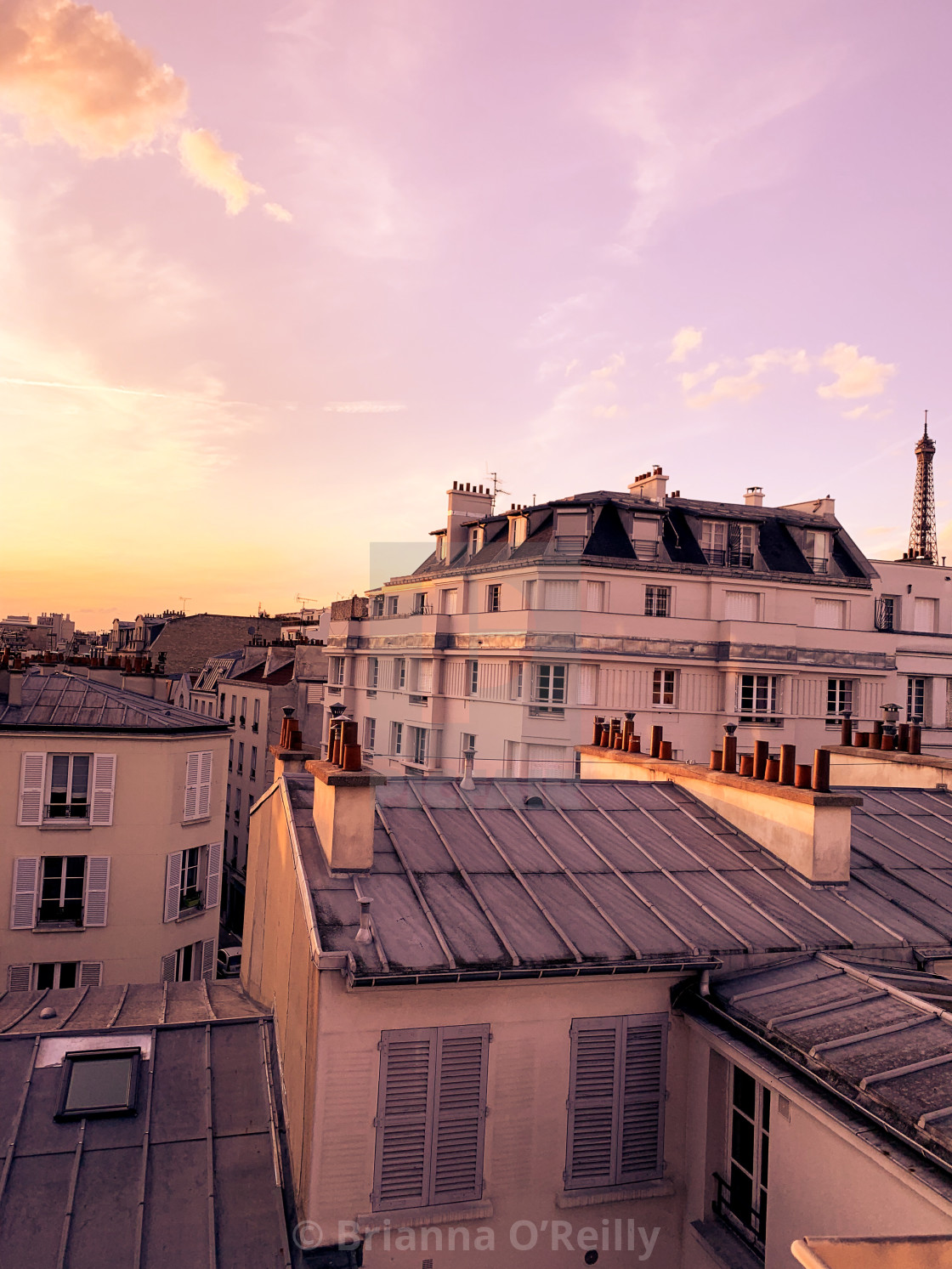 "Paris at Golden Hour" stock image