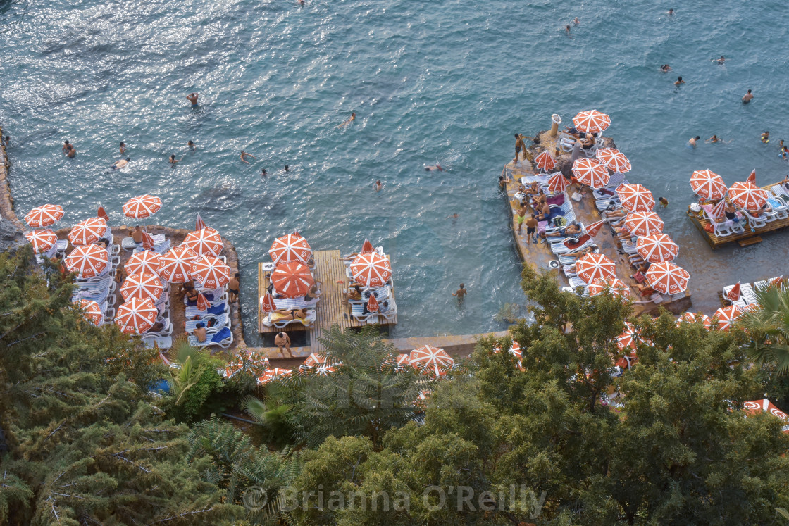 "The Mediterranean coast in Antalya" stock image