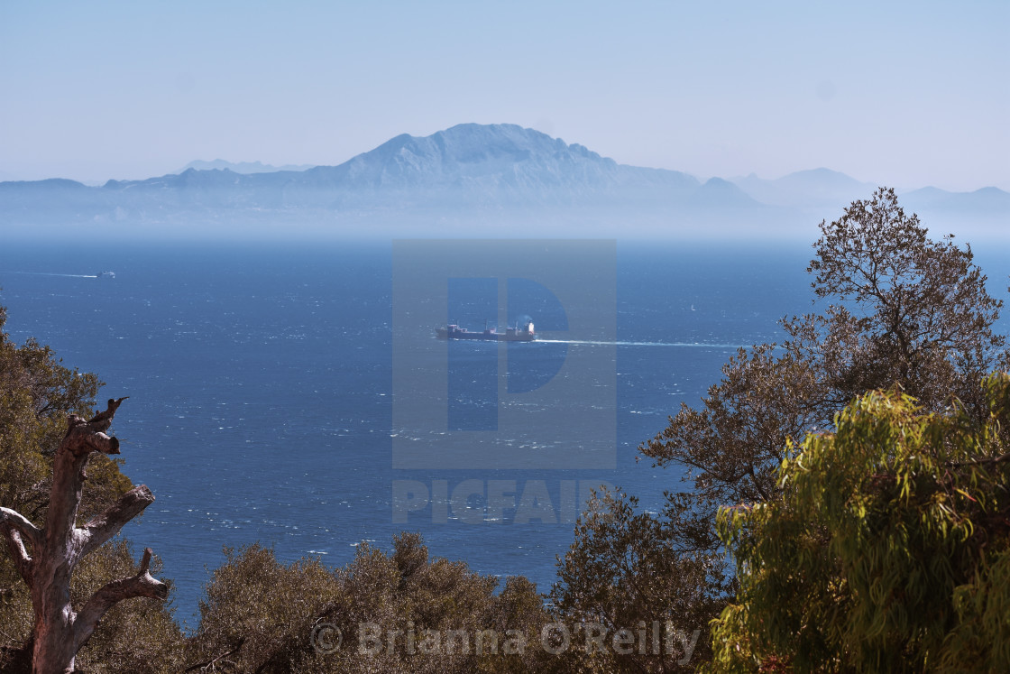 "Africa from Gibraltar" stock image