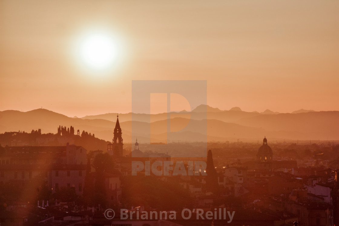 "Sunset over Florence" stock image