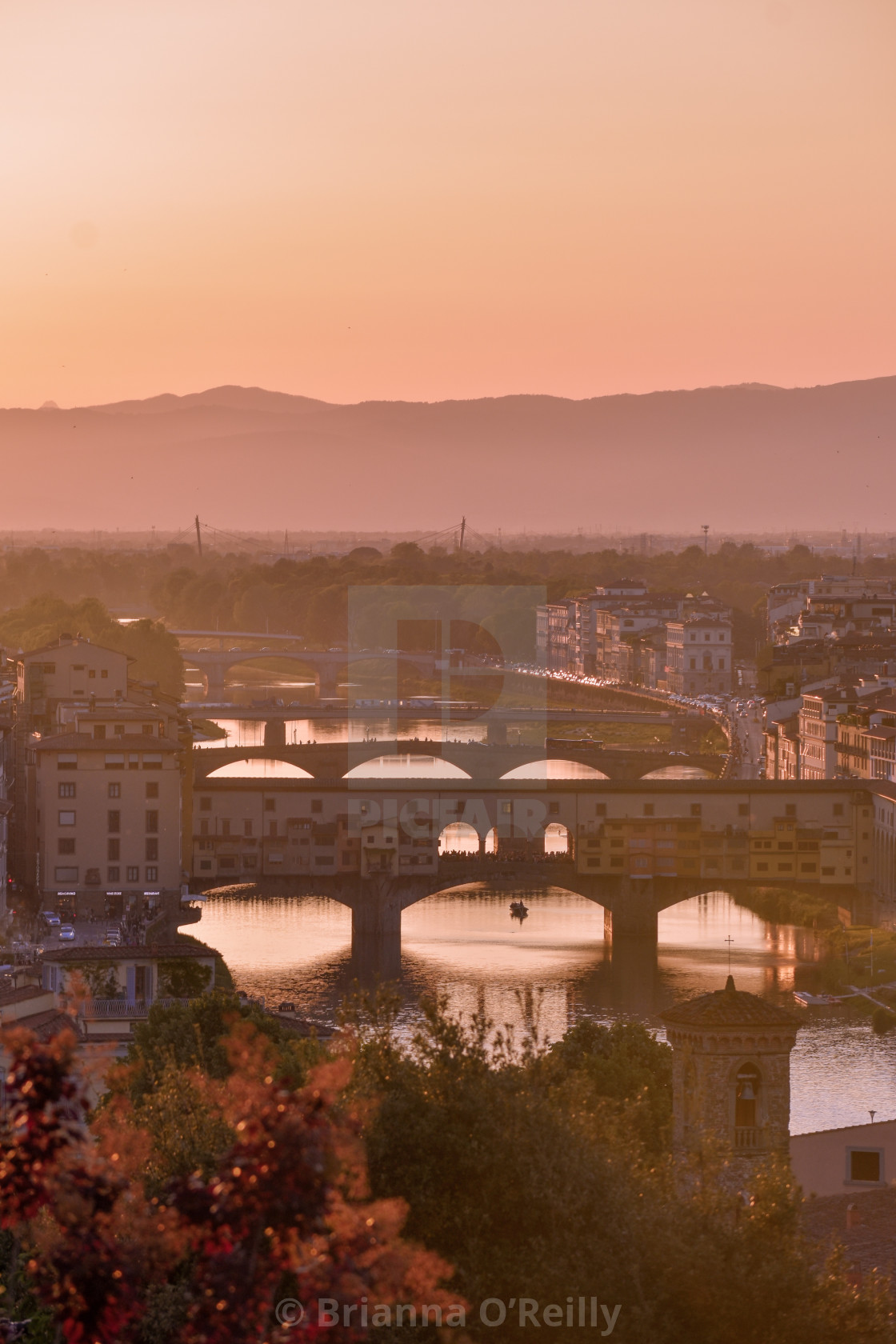 "Sunset over Florence" stock image