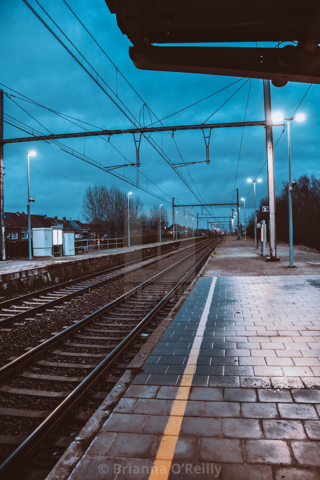 "Empty Train station" stock image