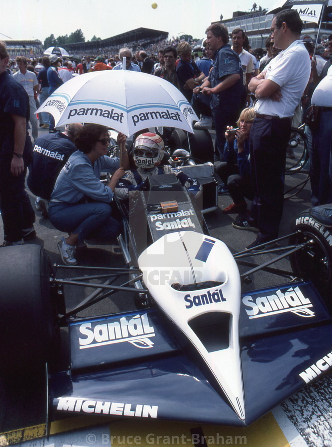Nelson Piquet In His Parmalat Brabham At The 1984 John Player Special British Grand Prix License Download Or Print For 15 00 Photos Picfair