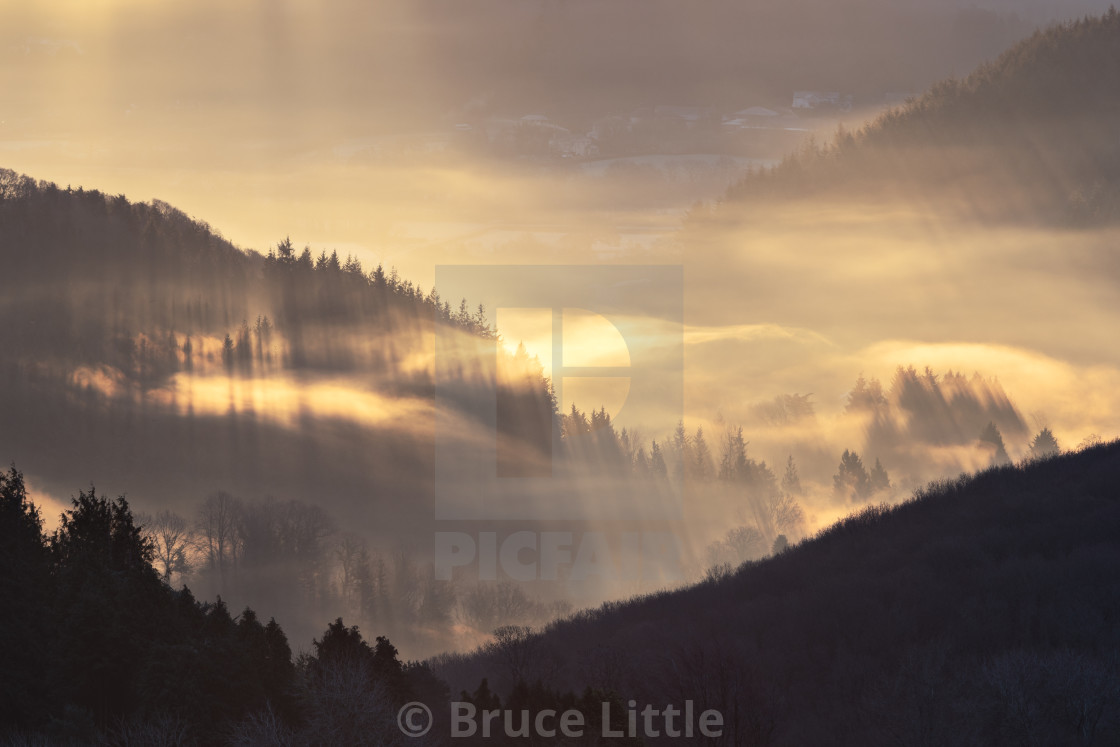 "The view from Haytor Down on a foggy morning" by Bruce Little - $30.86 "The view from Haytor Down on a foggy morning" stock image