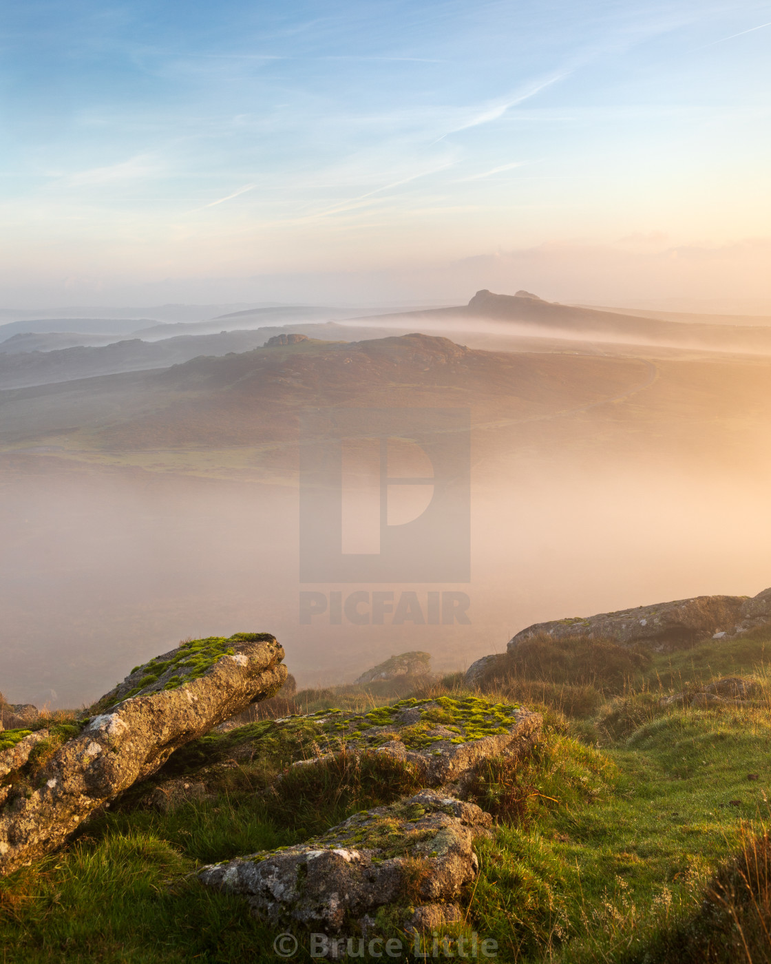 "Hay Tor Misty Morning" by Bruce Little - $30.86 "Hay Tor Misty Morning" stock image