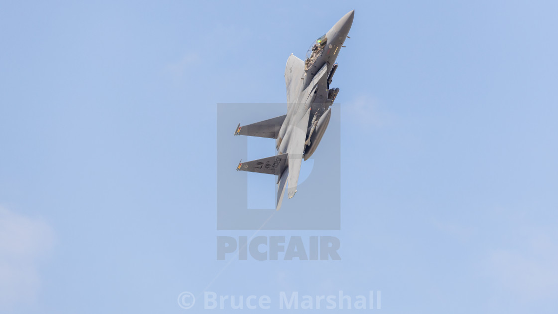 "USAF F15E Strike Eagle on take off" stock image