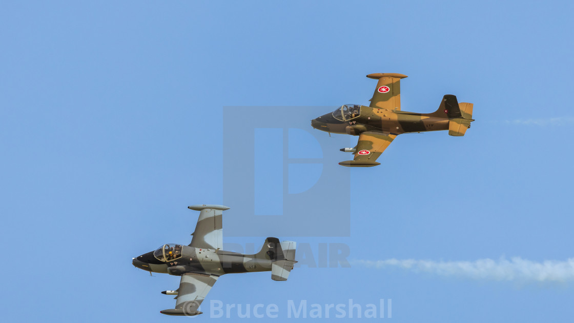"Strikemaster demonstration team" by Bruce Marshall - $12.09 "Strikemaster demonstration team" stock image