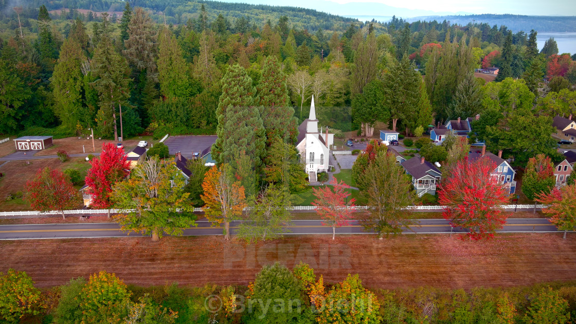 "Port Gamble, Washington in the Fall" stock image