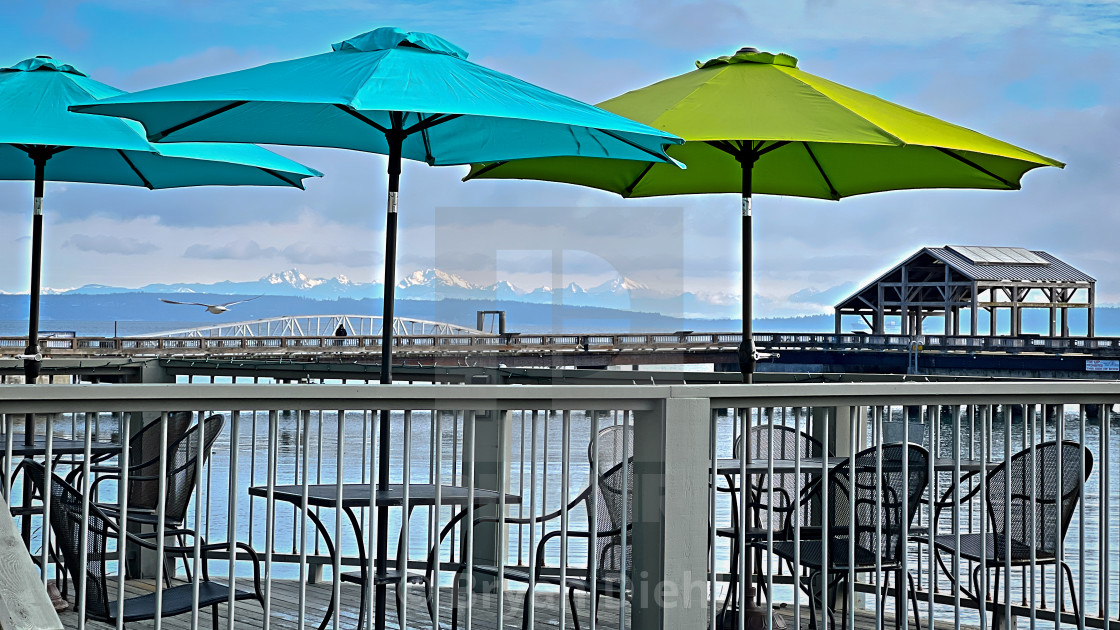 "Waterfront Dining" stock image