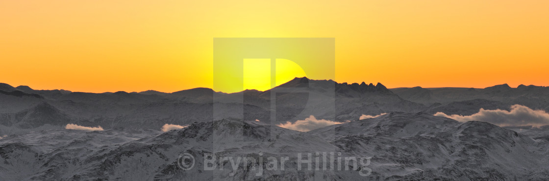 "Mountains in winter light" stock image