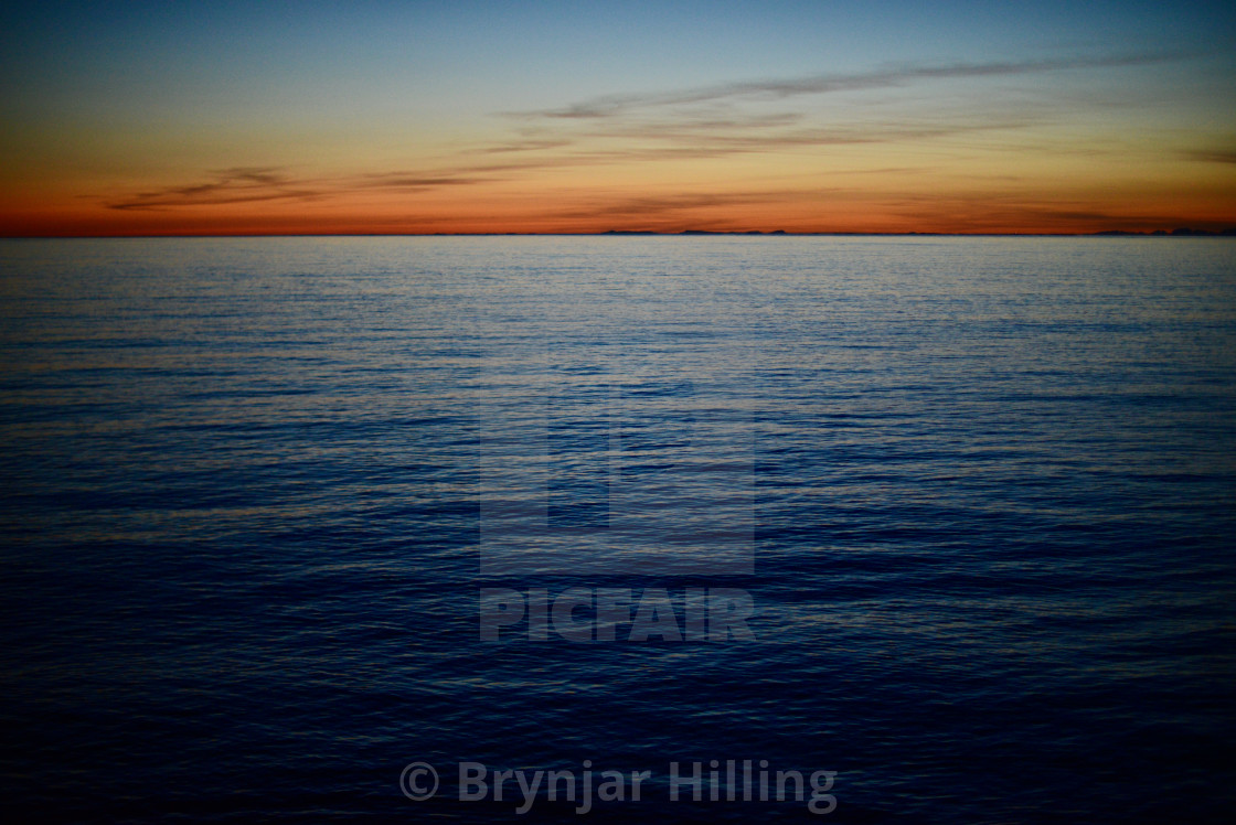 "Ocean in night time" stock image