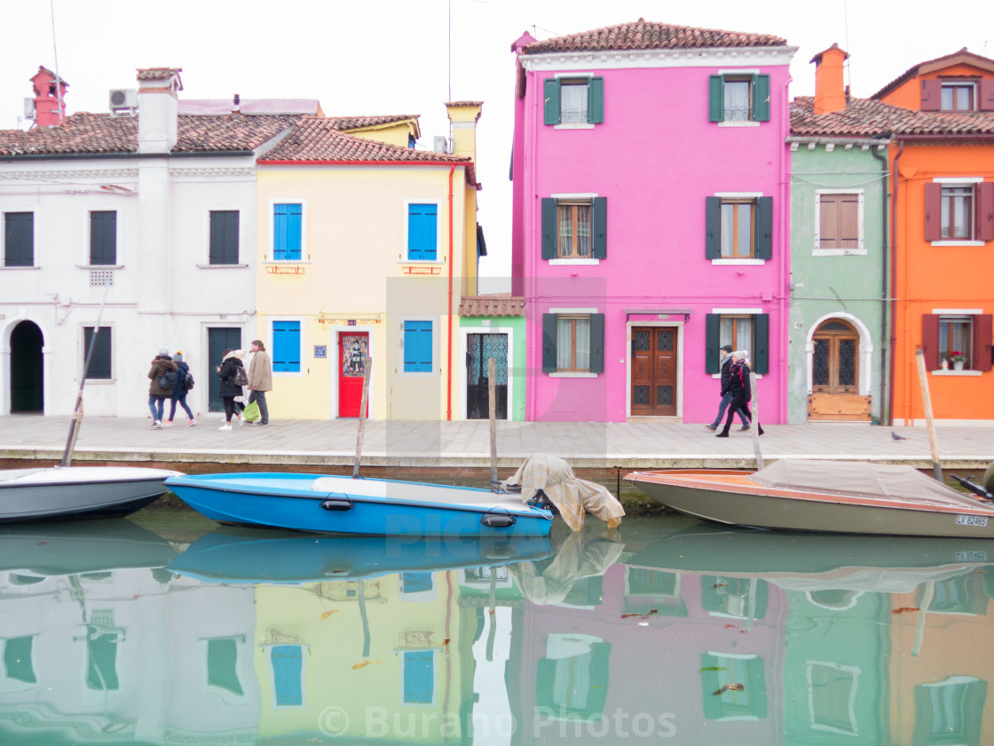 "Tourists in Burano Giudecca" stock image