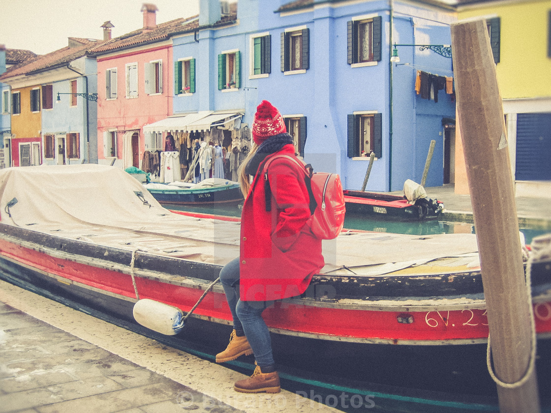 "The Girl in the Red Cap" stock image