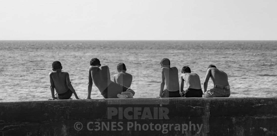 "Malecón boys" stock image