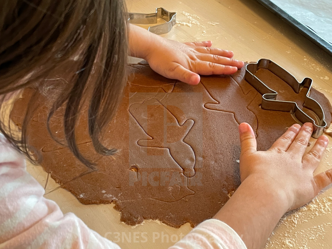 "Making gingerbread" stock image