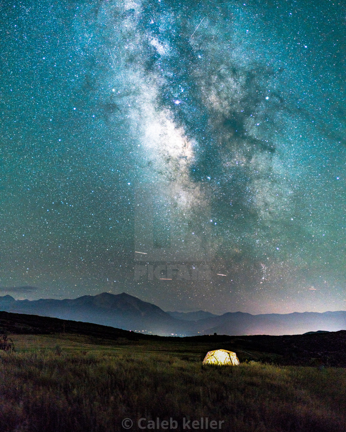 "camping among the Milky Way" by Caleb keller - $14.81 "camping among the Milky Way" stock image