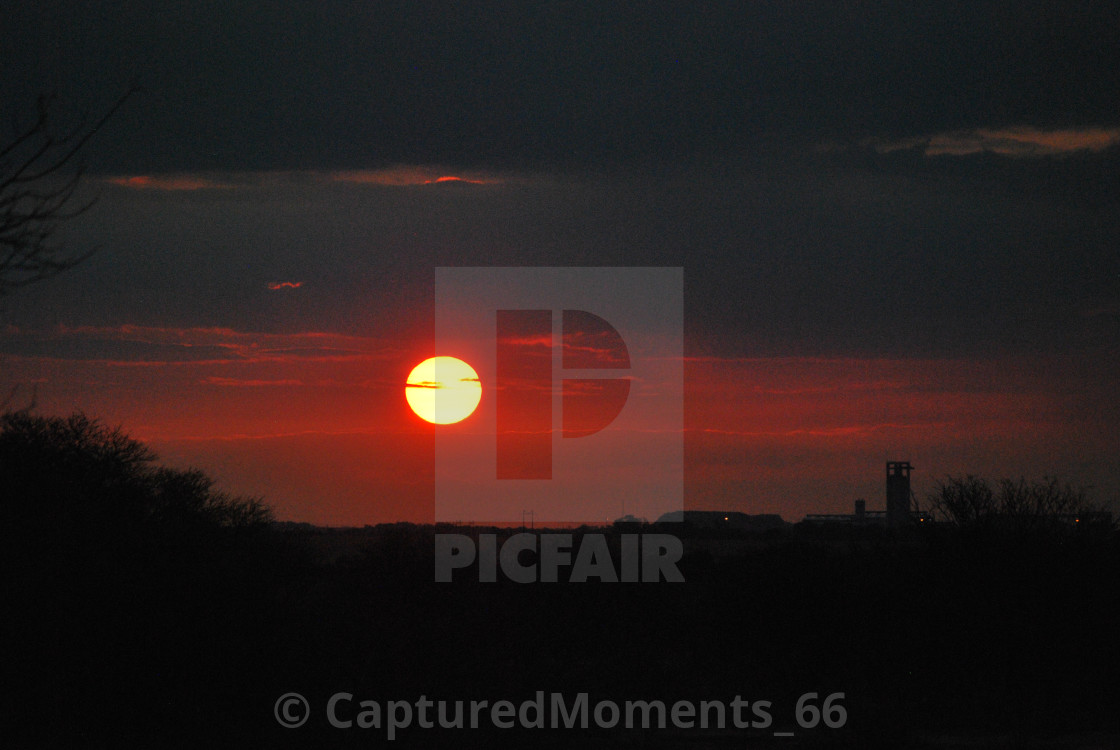 "Sunset on winter day" by - $15.46 "Sunset on winter day" stock image