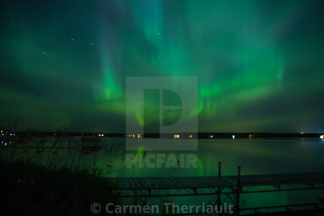 "Aurora Borealis and Big Dipper" by Carmen Therriault - $15.31 "Aurora Borealis and Big Dipper" stock image