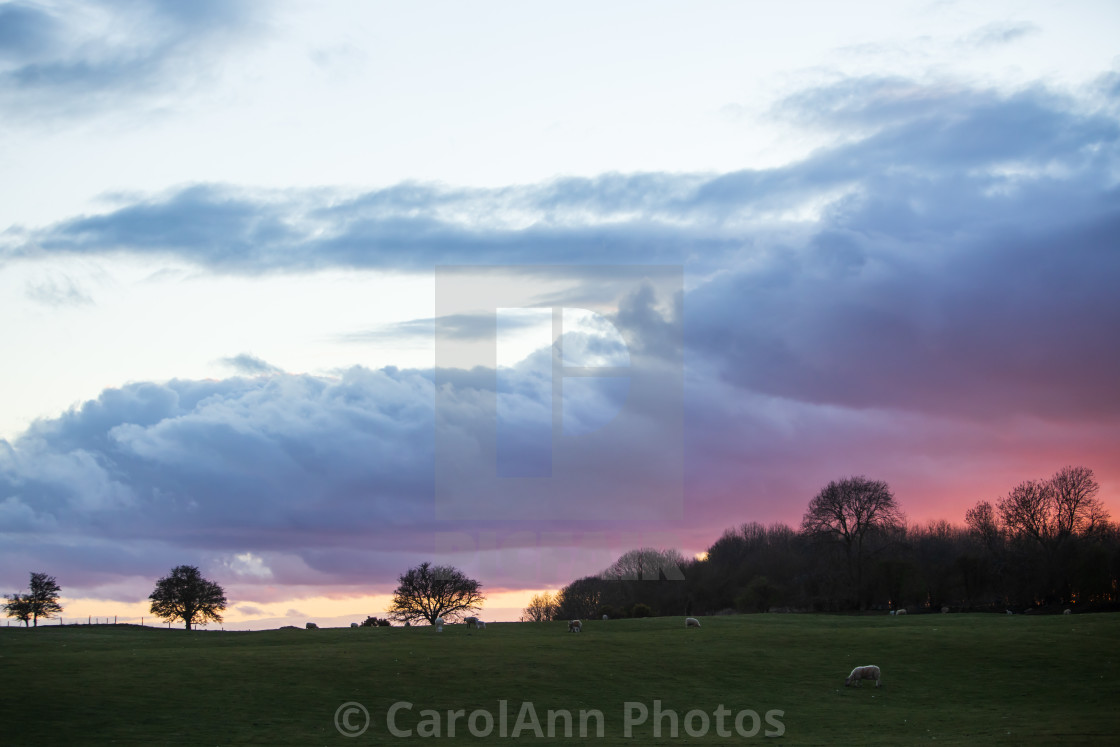 "Countryside sunset" stock image