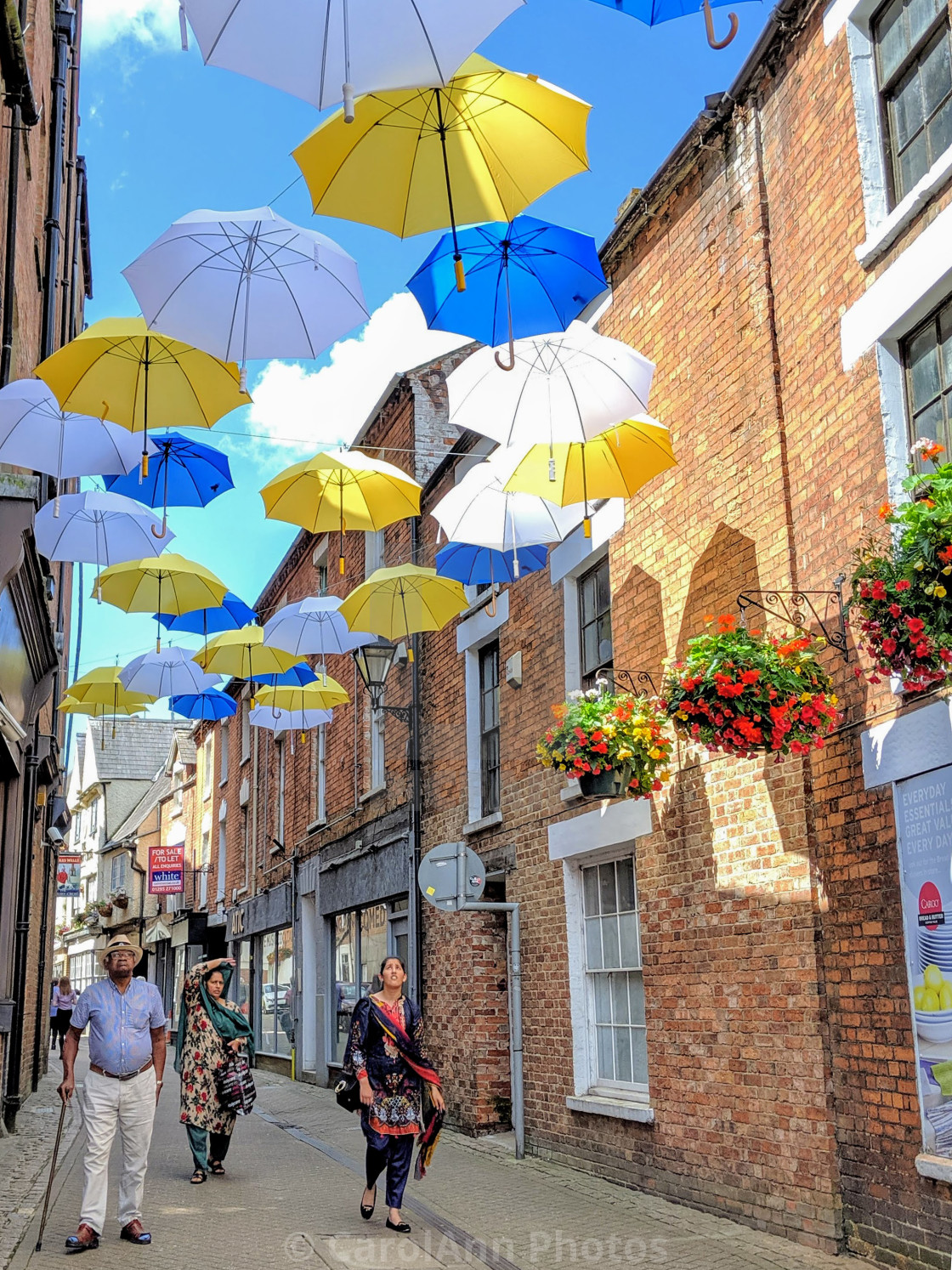 "Brollies in Butcher's Row" stock image