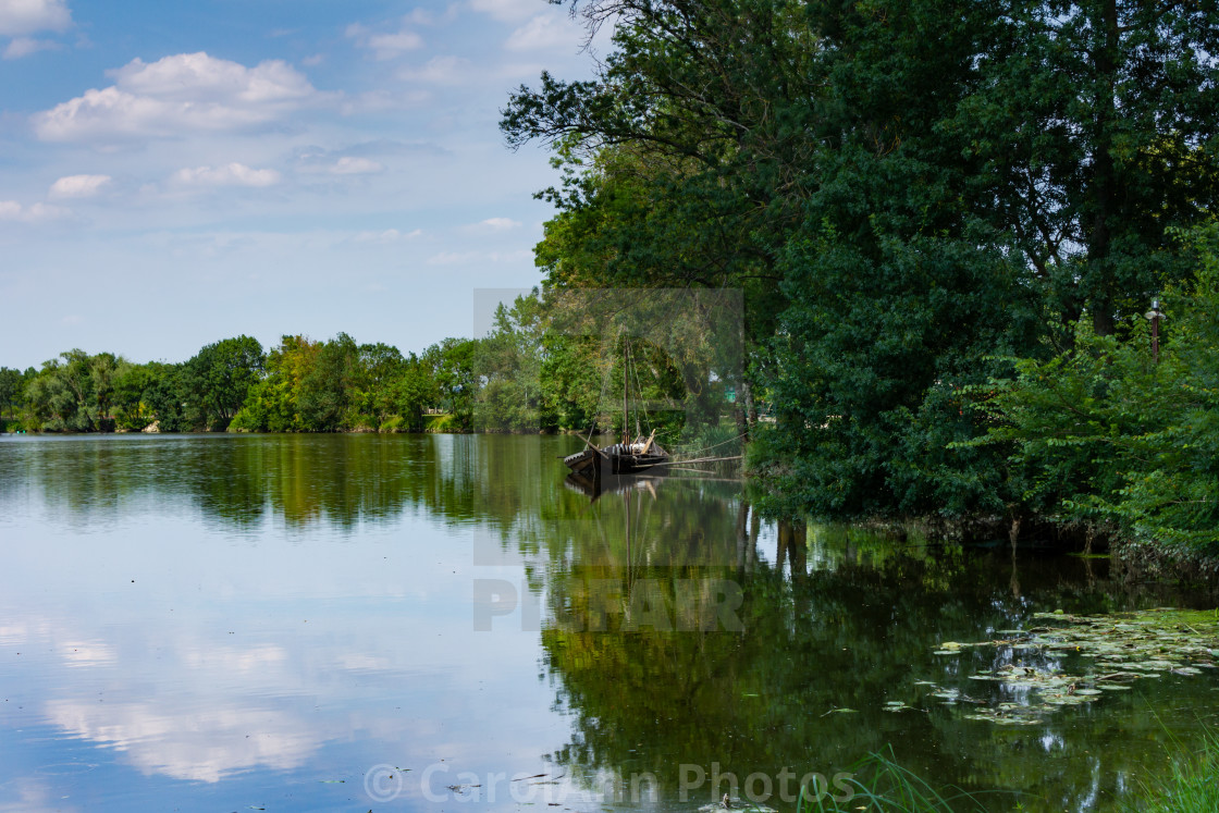 "The lake at Savonniere" stock image